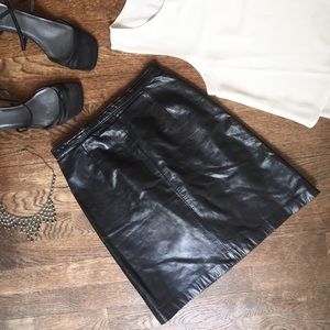 Vintage Georgetown Leather Skirt